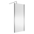 Nuie Outer Framed Wetroom Screen 1850mm High x 900mm Wide with Support Bar 8mm Glass - Brushed Pewter
