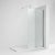 Nuie Wet Room Screen 1850mm x 700mm Wide with Support Bar 8mm Glass - Chrome