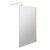 Nuie Wet Room Screen 1850mm High x 1100mm Wide with Support Bar 8mm Glass - Brushed Brass | Thumbnail Image