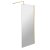 Nuie Wet Room Screen 1850mm x 700mm Wide with Support Bar 8mm Glass - Brushed Brass