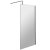 Nuie Wet Room Screen 1850mm High x 1000mm Wide with Support Bar 8mm Glass - Matt Black