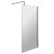 Nuie Wet Room Screen 1850mm High x 1100mm Wide with Support Bar 8mm Glass - Matt Black