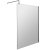 Nuie Wet Room Screen 1850mm High x 1400mm Wide with Support Bar 8mm Glass - Matt Black | Thumbnail Image