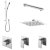 Nuie Windon Thermostatic Concealed Mixer Shower with Shower Kit + Fixed Head Stop Tap and Diverter
