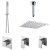 Nuie Windon Thermostatic Concealed Mixer Shower with Shower Handset + Fixed Head and Stop Taps