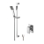 Nuie Windon Square Manual Concealed Shower Valve with Slider Rail Kit - Chrome