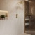 Nuie Windon Thermostatic Twin Square Concealed Shower Valve with Fixed Head and Arm - Brushed Brass | Thumbnail Image