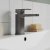 Nuie Windon Mono Basin Mixer Tap with Push Button Waste - Brushed Pewter