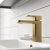 Nuie Windon Mono Basin Mixer Tap with Push Button Waste - Brushed Brass