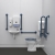 Nymas Low Level Disabled Toilet Doc M Pack White - Dark Blue Grab Rails