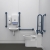 Nymas NymaPRO Back to Wall Doc M Toilet Pack with Exposed Fixings - Dark Blue Grab Rails