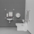 Nymas NymaPRO Back to Wall Doc M Toilet Pack with Concealed Fixings - Polished Grab Rails | Thumbnail Image