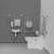 Nymas NymaPRO Back to Wall Doc M Toilet Pack with Concealed Fixings - Satin Grab Rails