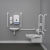 Nymas NymaPRO Wall Hung Doc M Toilet Pack with Steel Grab Rails and TMV3 Valve - White | Thumbnail Image