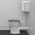 Nymas Nyma PRO Doc M Low Level Toilet Ware Set - Grey Ring Seat