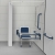 Nymas NymaCARE Doc M Shower Grab Rail Pack with Concealed Fixings - Dark Blue Grab Rails