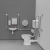 Nymas NymaCARE Low Level Lockable Cistern Doc M Toilet Pack with TMV3 Valve - Satin Grab Rails