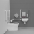 Nymas NymaCARE Premium Rimless LH Back to Wall Doc M Toilet Pack with TMV3 Valve - White Grab Rails