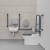Nymas NymaCARE Premium Rimless RH Back to Wall Doc M Toilet Pack - Dark Grey Grab Rails | Thumbnail Image