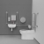 Nymas NymaCARE Premium Rimless RH Back to Wall Doc M Toilet Pack with TMV3 Tap - Satin Grab Rails | Thumbnail Image