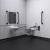 Nymas NymaCARE Wall Hung Doc M Toilet Pack with TMV3 Valve - Dark Grey Grab Rails | Thumbnail Image