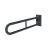 Nymas NymaCARE Friction Hinged Grab Rail with Concealed Back Plate 800mm Length - Dark Grey | Thumbnail Image