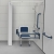 Nymas NymaPRO Doc M Shower Pack White with Concealed Valves and Dark Blue Rails