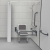 Nymas NymaPRO Doc M Shower Pack White with Concealed Valves and Dark Grey Rails