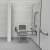 Nymas NymaPRO Doc M Shower Pack White with Concealed Valves and Grey Rails