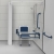 Nymas NymaPRO Doc M Shower Pack White with Exposed Valves and Dark Blue Rails