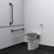Nymas NymaPRO Back to Wall Ambulant Doc M Toilet Pack with Concealed Fixings - Dark Grey