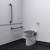 Nymas NymaPRO Back to Wall Ambulant Doc M Toilet Pack with Concealed Fixings - Grey | Thumbnail Image