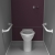 Nymas NymaPRO Back to Wall Ambulant Doc M Toilet Pack with Concealed Fixings - White | Thumbnail Image