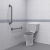 Nymas NymaPRO Close Coupled Ambulant Doc M Toilet Pack with Exposed Fixings - Grey Grab Rails