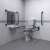 Nymas NymaPRO Low Level Doc M Toilet Pack with Steel Grab Rails - Dark Blue
