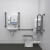 Nymas NymaPRO Low Level Doc M Toilet Pack with Steel Grab Rails and TMV3 Valve - Grey | Thumbnail Image