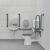 Nymas NymaPRO Low Level Doc M Toilet Pack with Stainless Steel Grab Rails - Dark Grey