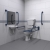 Nymas NymaPRO Low Level Doc M Toilet Pack with Steel Grab Rails and TMV3 Valve - Dark Blue
