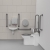 Nymas NymaPRO Back to Wall Doc M Toilet Pack with Concealed Fixings - Grey Grab Rails | Thumbnail Image