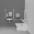Nymas NymaPRO Back to Wall Doc M Toilet Pack with Concealed Fixings - White Grab Rails
