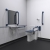 Nymas NymaPRO Back to Wall Doc M Toilet Pack with Concealed Fixings - Dark Blue Grab Rails | Thumbnail Image
