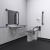Nymas NymaPRO Back to Wall Doc M Toilet Pack with Concealed Fixings - Dark Grey Grab Rails | Thumbnail Image