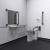 Nymas NymaPRO Back to Wall Doc M Toilet Pack with Concealed Fixings - Grey Grab Rails | Thumbnail Image