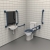 Nymas NymaPRO Rimless Close Coupled Doc M Toilet Pack with Exposed Fixings - Dark Blue Grab Rails | Thumbnail Image