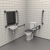 Nymas NymaPRO Rimless Close Coupled Doc M Toilet Pack with Exposed Fixings - Dark Grey Grab Rails | Thumbnail Image