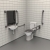 Nymas NymaPRO Rimless Close Coupled Doc M Toilet Pack with Exposed Fixings - Grey Grab Rails | Thumbnail Image
