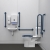 Nymas NymaPRO Rimless Close Coupled Doc M Toilet Pack with Steel Grab Rails - Dark Blue