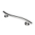 Nymas NymaPRO Contemporary Nylon Flanged Curved Grab Rail 620mm Length - Polished | Thumbnail Image
