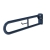 Nymas NymaPRO Trombone Lift and Lock Grab Rail 800mm Length - Dark Blue