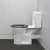 Nymas NymaPRO Rimless Doc M Ware Set Close Coupled Toilet with Lockable Cistern Assembly - Dark Grey Ring Seat